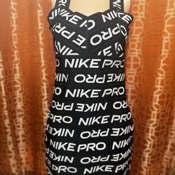Nike Pro Bodycon Dress Medium Black White NWT
