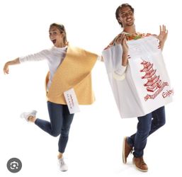Chinese Take Out and Fortune Cookie Couples Halloween Costume Set 