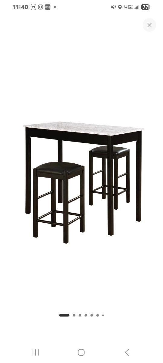 3 Piece Table And Stools