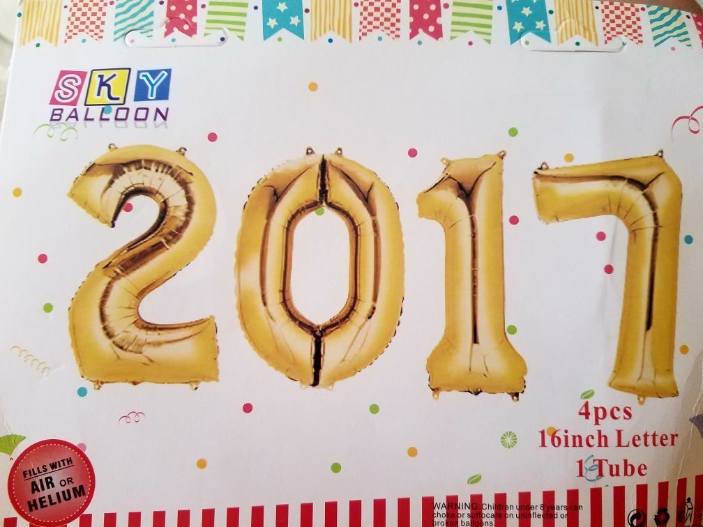 NEW 16INCH 2017 GRAD GOLD BALLOONS
