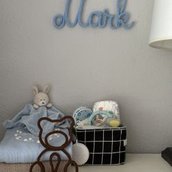 Handmade Wire Knitted Name Decor 