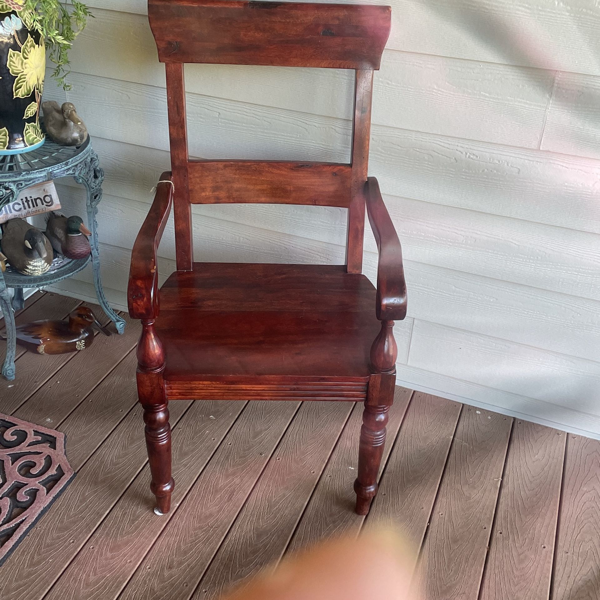 Antique Solid Cherry Wood Chair