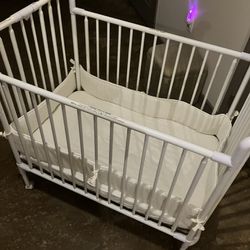 Portable Baby Crib On Wheels -like New