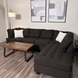 FREE DELIVERY Dark Gray Sectional Couch
