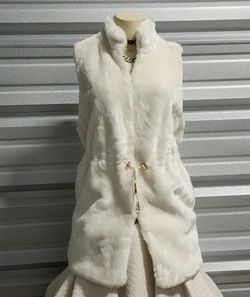 Michael Kors Faux Fur Coat Vest