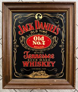 Vintage Jack Daniel’s Old No. 7 Mirror – 25” x 21”