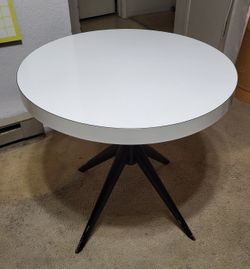 Vintage Formica Table Mid Century Modern White