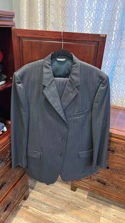 Men's Dark Navy Pinstripe Suit Jacket