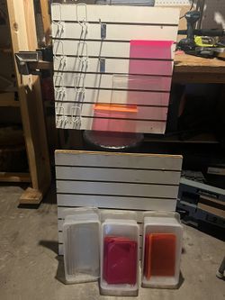 Slat walls, Slat Hooks, And Slat Shelves