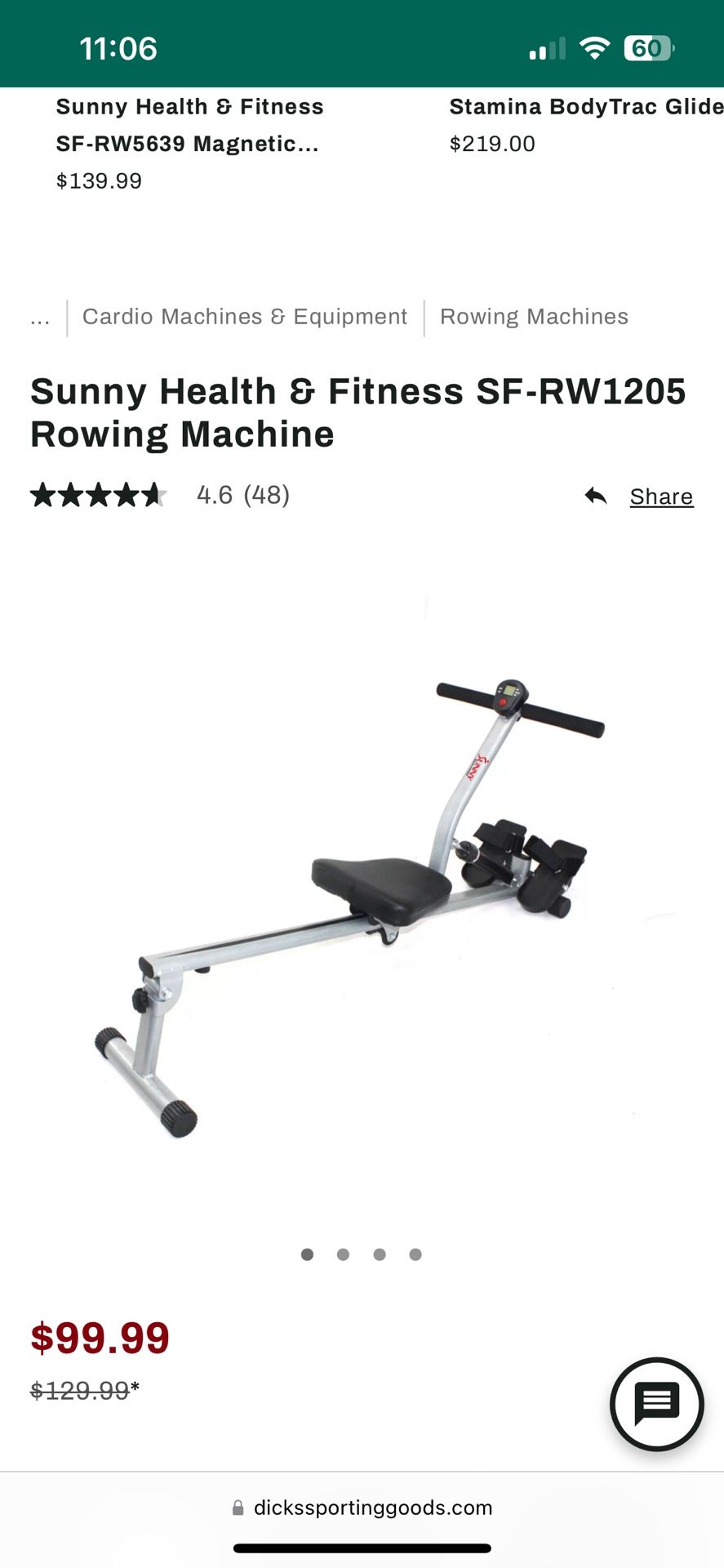 Rowing Machine New In Box