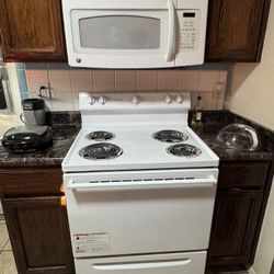 Microwave And  Stove 