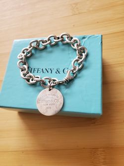 Tiffany And Co 925 Please Return To Tiffany Round Tag Bracelet