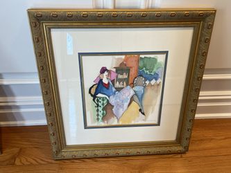 Beautiful Itzchak Tarkay Framed, Signed, Numbered Serigraph