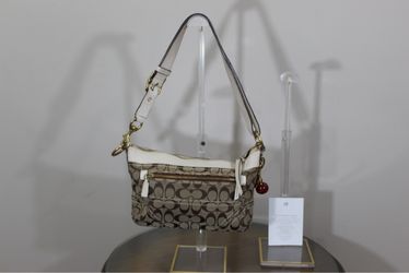 Vintage White Coach Shoulder Bag