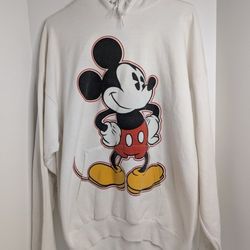 Disney Mickey Mouse Hoodie - Vintage Style Pullover Sweatshirt