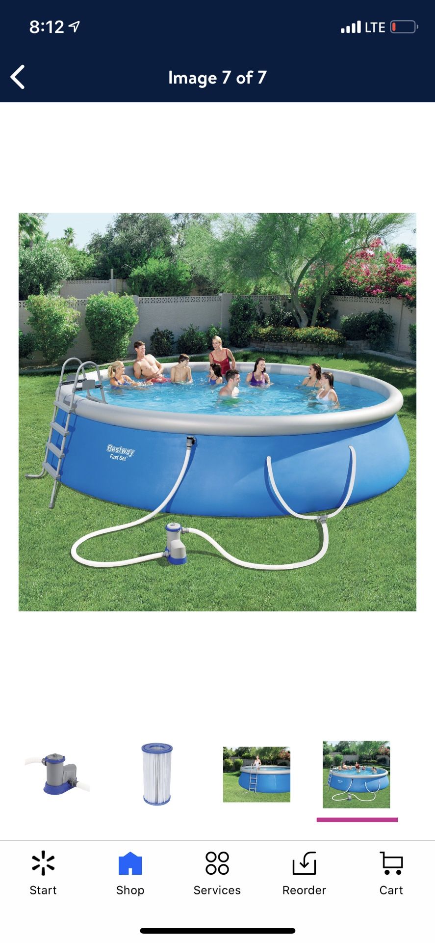 Bestway Fast Set 18' x 48" Swimming Pool Set with Pump, Ladder and Cover $840