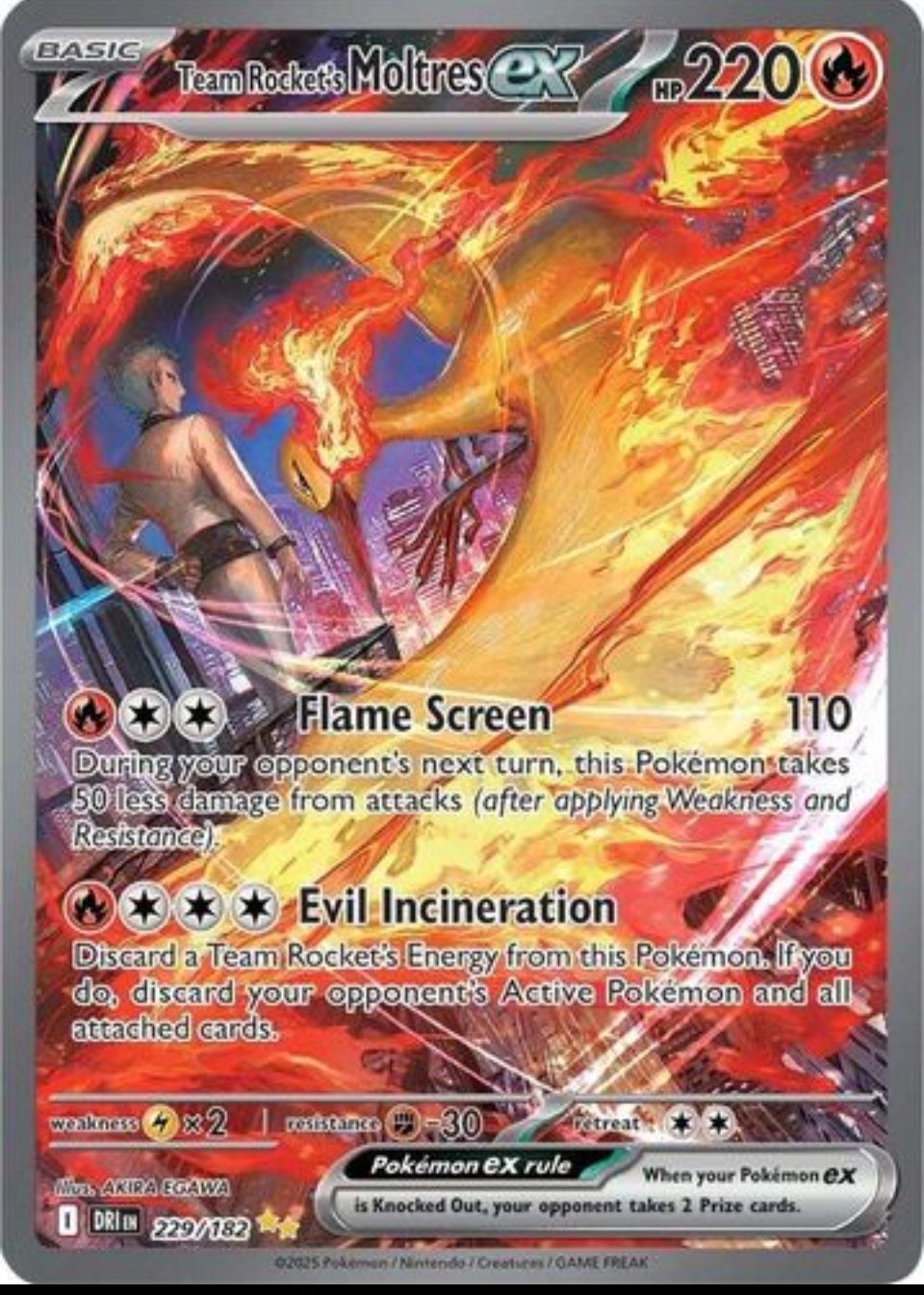 Team Rocket’s Moltres EX Special Illustration Rare (Destined Rivals)