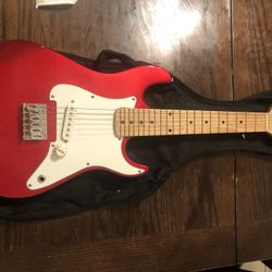 Power Play Childrens Style Electric Guitar Candy Red 