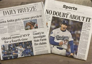 βΎοΈ 2025 Dodgers World Series Daily Breeze Newspaper