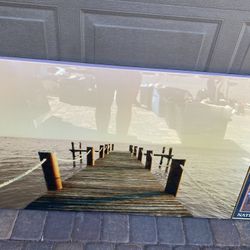 Picture Bridge Lansacape Ocean Beige Neutral Colors