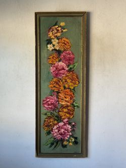 SATMAR ANTIQUE ART DECO FLOWERS IMPRESSIONIST OIL PAINTING OLD STILL LIFE 1920s 