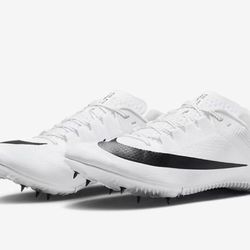 Men's Size 12 Nike Zoom Rival Sprint Track & Field Spikes White & Black- DC8753-100