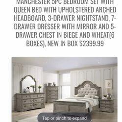Queen Size Bed Set Including Mattress
