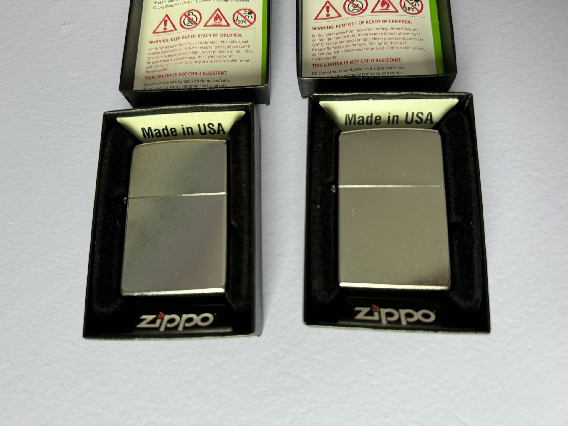 Zippo Lighters 2pc - Brand new !