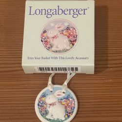 Various Longaberger basket Tie-ons in ceramic or pewter as shown. Each sold separately.
