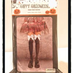 🎀 WHITE Bow 🎀 Thigh Highs (Knee High Socks) - 25.5" Tall  (OSFM) *NIP*