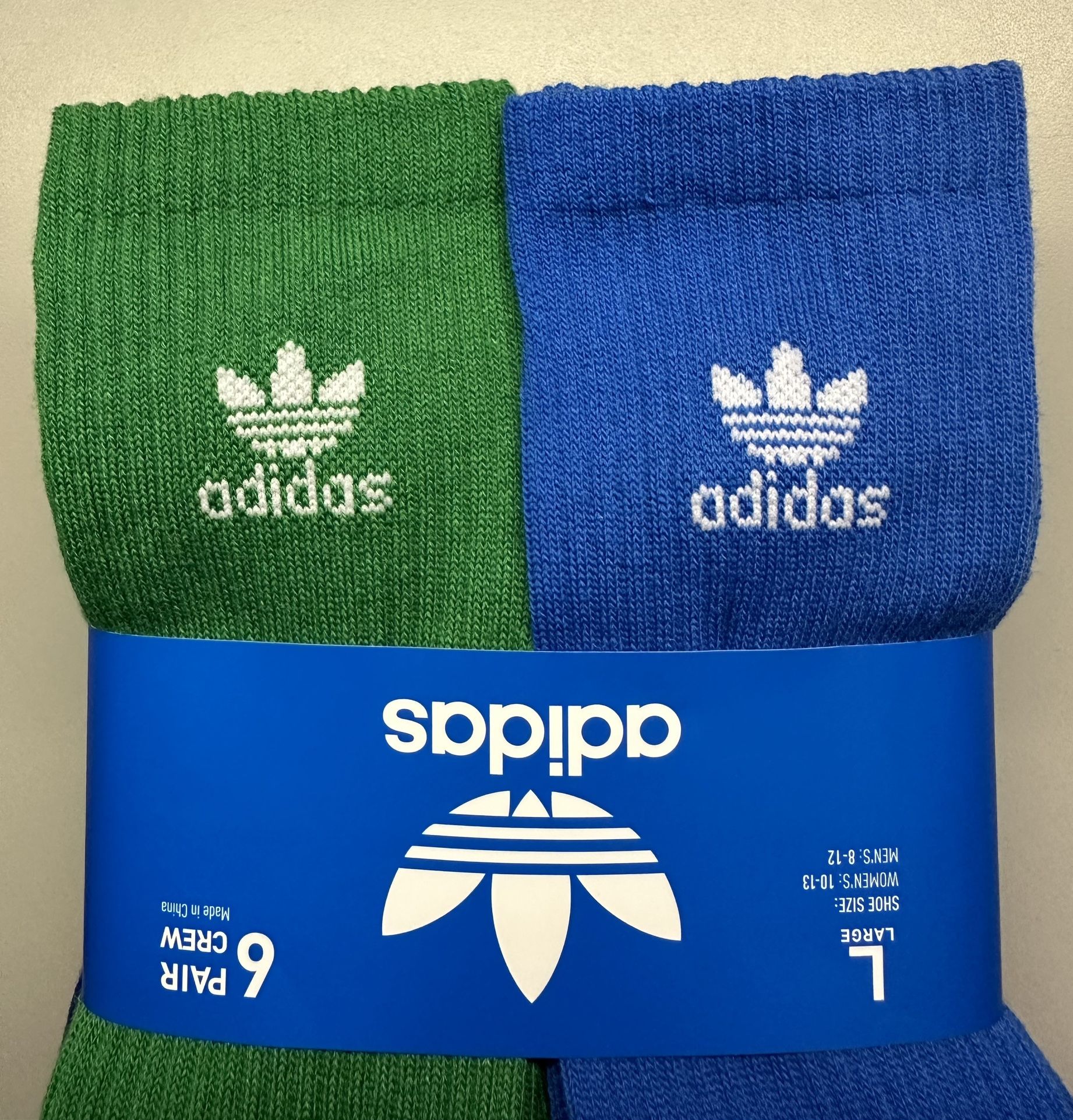 ADIDAS TREFOIL CREW SOCKS 6 PACK
