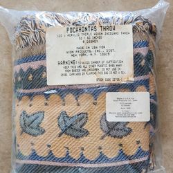 Vintage Rare Disney Pocahontas Throw 50" x 60" Unopened Brand New 1995