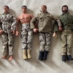 Lot Of Vintage GI JOE Figurines And Dune Buggy And boat 
