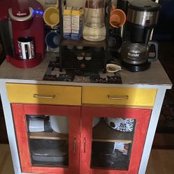 Kitchen Cart/microwave/coffe Bar