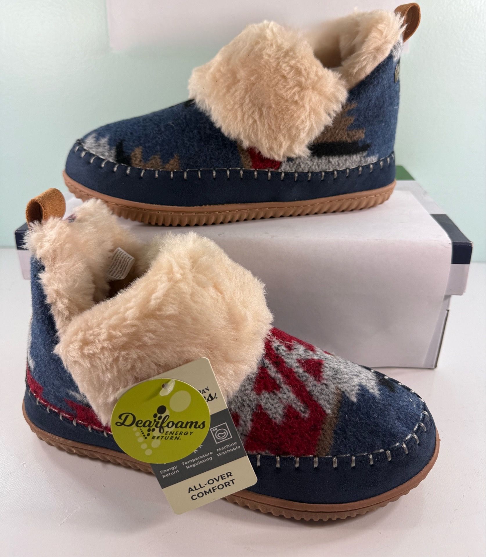 NEW Dearfoams Energy Return Indoor Outdoor Slippers Women's -Multi - size 7