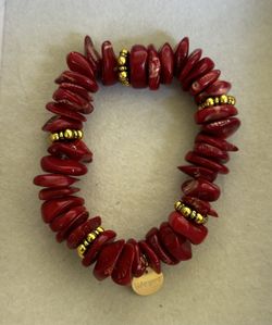 Red bamboo Coral Bracelet 