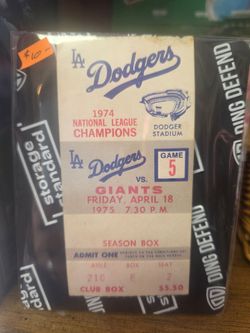 Dodgers tickets vintage