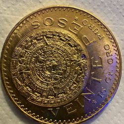Coin 1959   20 Pesos. 15 Grams Gold 