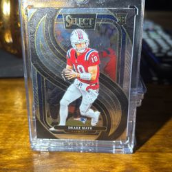 Select Silver And Black Die Cut Jake Maye RC 