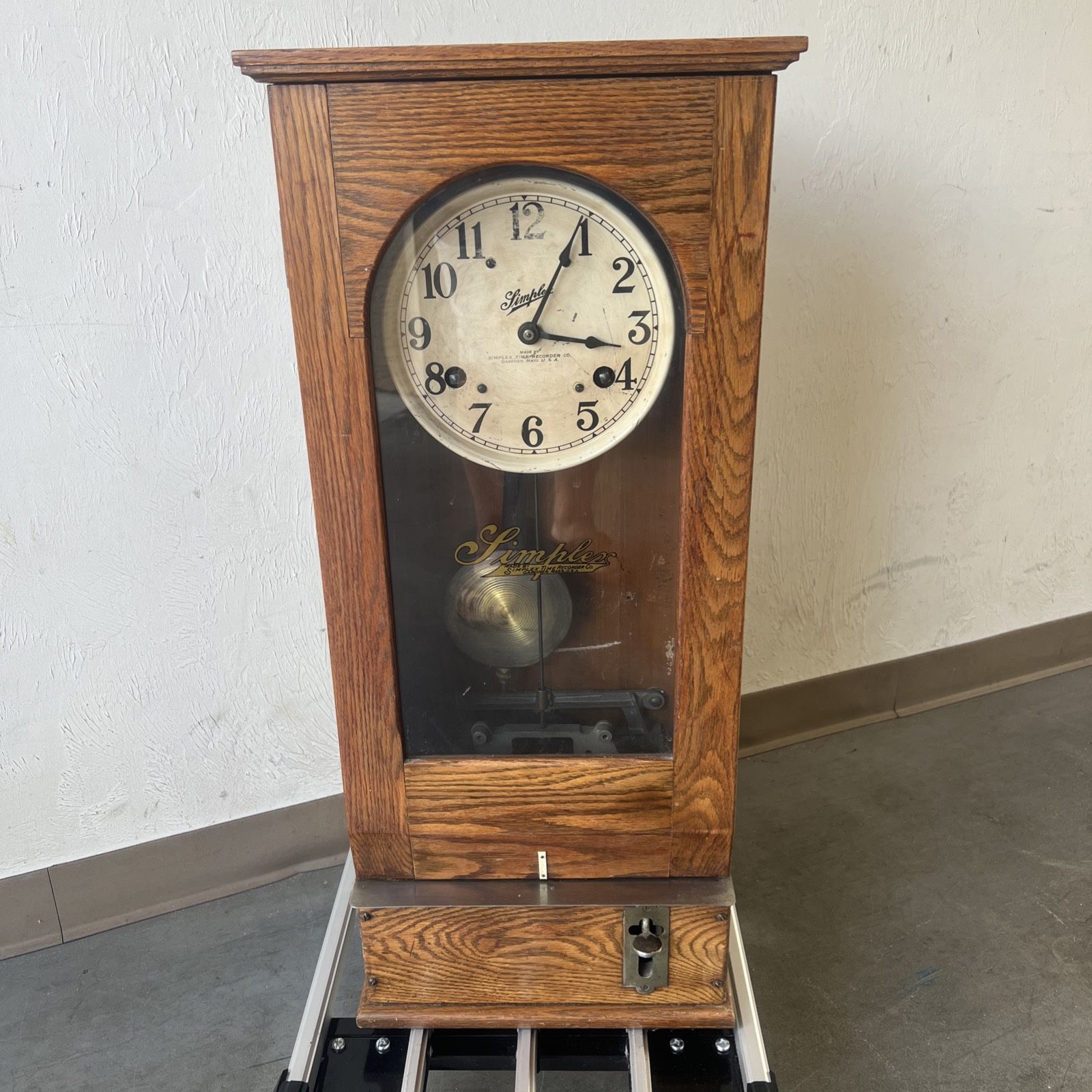 Simplex Antique Time Pay Roll Clock