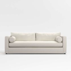 Crate and Barrel 88” Track Arm Sofa Beige 
