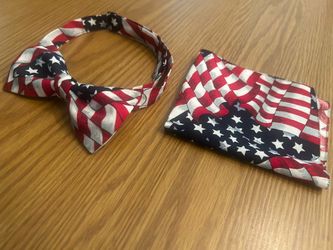 American Flag Bow Tie & Pocket Square
