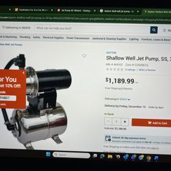 Dayton shallow Well Jet Pump
