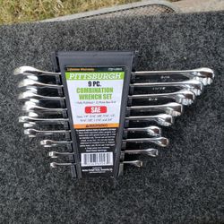 Pittsburgh 9pc Combination Wrench Set
