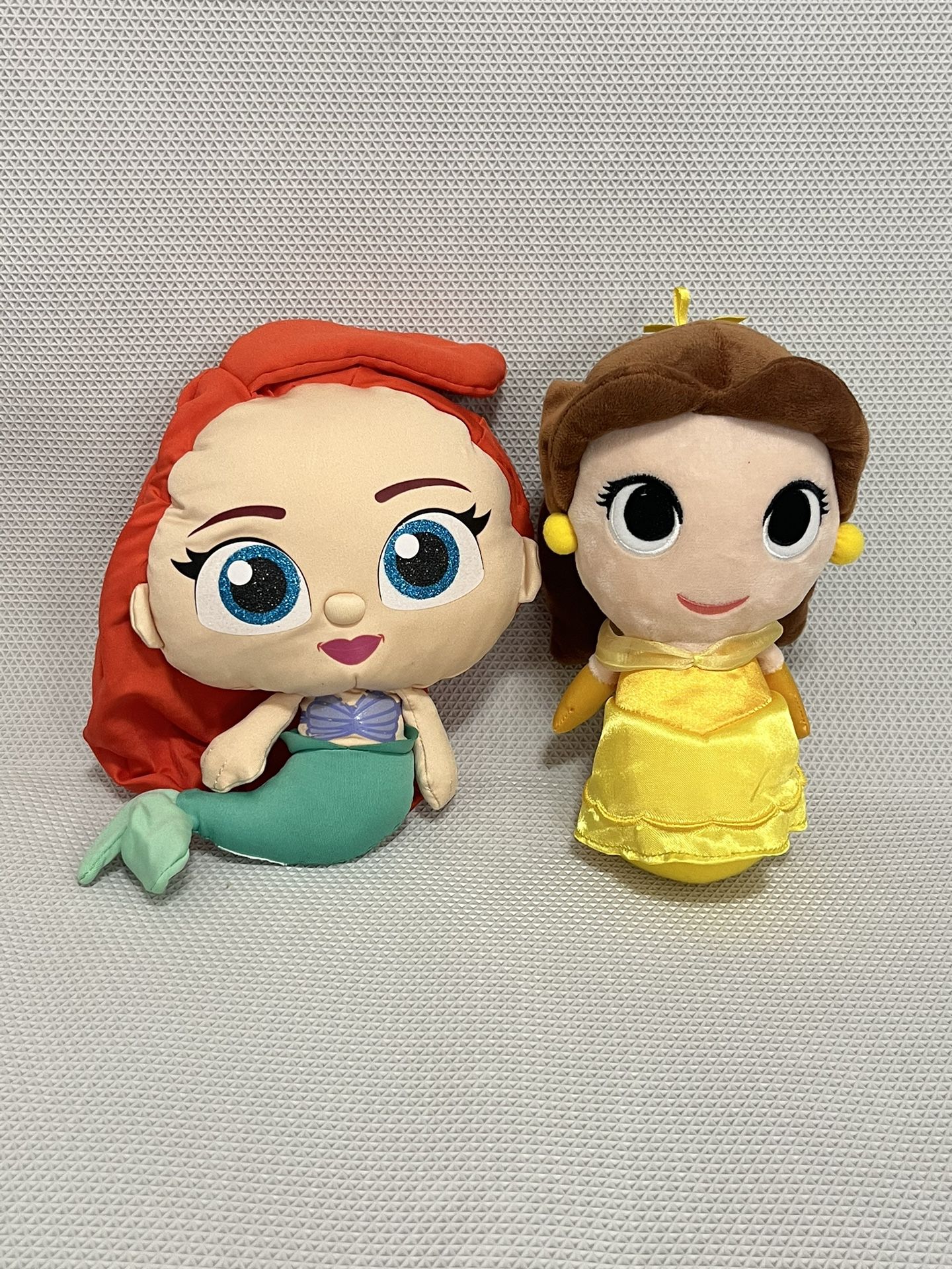 Funko POP Plushies 8" Disney Princess Stuffed Toys Lot Belle And Ariel