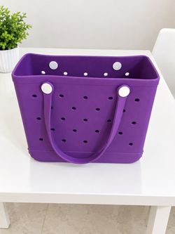 Purple Beach bag with Holes