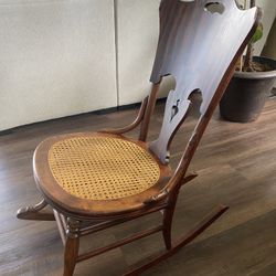 Small Antique Wooden Rocking Chair