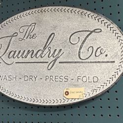 The Laundry Wash Dry Press Fold  Wall Hanging 