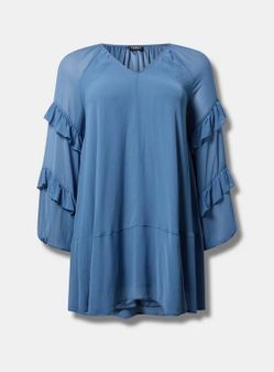 TORRID Mini Ruffle Peasant Dress