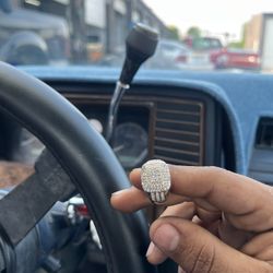 Iced Out 10k Men’s  Gold Ring Passes Diamond Tester